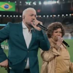 1 de 1 Alcione e Belo são detonados após cantar hino nacional em amistoso da Seleção - Foto: Reprodução/SporTV