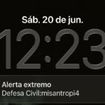 Alerta da Defesa Civil com a palavra "misantropia" tocou nos celulares dos moradores de Campo Grande. — Foto: Reprodução