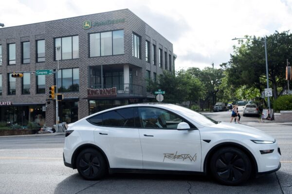 Robotáxi da Tesla em Austin, no Texas. — Foto: Joel Angel Juarez/Reuters