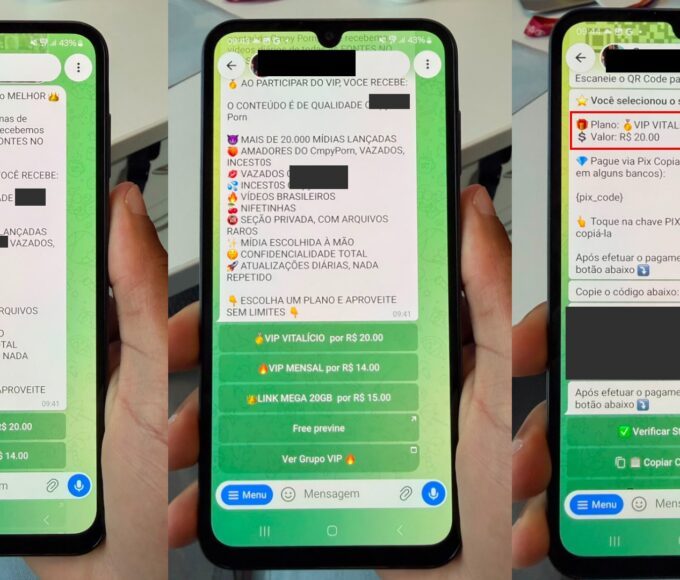 Criminoso usa PIX para vender conteúdo de abuso sexual infantil e diz que comprador não será rastreado. — Foto: Reprodução