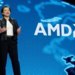 Lisa Su, presidente e diretora executiva da AMD, em apresentação durante a CES 2019, em Las Vegas. — Foto: REUTERS/Steve Marcus